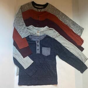 Long Sleeve Shirt Henley Bundle Cat & Jack & Old Navy